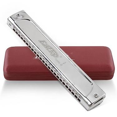 Imagem de East top Tremolo Harmonica Chave de A#, 24 Furos Profissional Tremolo Boca Órgão T2406S Gaita para Adultos, Profissionais e Estudantes