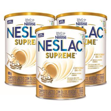 Imagem de Neslac Supreme Composto Lácteo 800g | Kit com três unidades