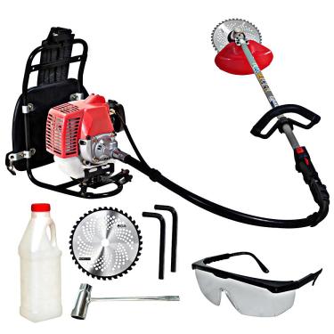 Imagem de Roçadeira Costal Nakashi C270N 25,4cc Motor 2 Tempos á Gasolina Ideal Para Terrenos Acidentados e Inclinados