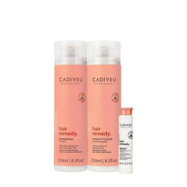 Imagem de Kit Cadiveu Professional Hair Remedy Shampoo Condicionador E Ampola (3