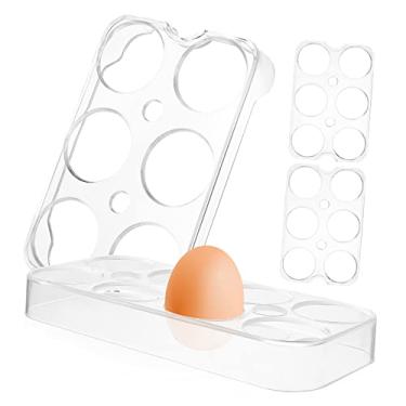 Imagem de Generic Organizador De Gaveta Para Ovos De Geladeira 4 Unidades Guarda-Ovos Geladeira Porta-Ovos Organizador De Geladeira Bandeja Porta-Ovos Bandeja De Plástico Para Alimentos