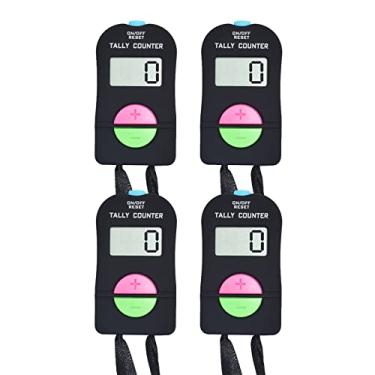 Imagem de Vanvene Contador eletrônico de mão, contador de contagem fácil de operar, supermercado fluxo manual de pessoas subtração contador de subtração, para esportes de golfe/futebol