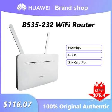 Imagem de Huawei-roteador wifi b535-232  300 mbps  4g  amplificador de rede cpe  dual-band  hotspot
