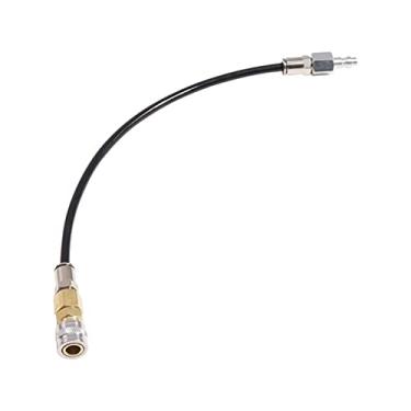 Imagem de TUXING Extensão de mangueira de enchimento de airsoft para paintball 4500psi, mangueira DN2 de 25,4 cm, sistema de carregamento de estação de enchimento de ar com mangueira de 8 mm Foster de desacoplamento rápido macho para fêmea