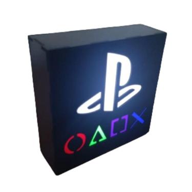 Imagem de Luminária Play 16X16 Abajur De Mesa Led Gamer Geek Mdf