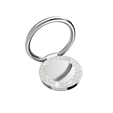 Imagem de Suporte de anel de dedo com rotação de 360°, suporte universal para celular fino para iPhone X, iPhone 8/8 Plus, iPhone 7/7 Plus, Samsung Galaxy S8/S8+ etc., Prata