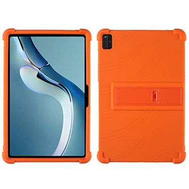 Imagem de QYiiD Capa para TCL Tab 10s 10,1 polegadas FHD modelo 9081X/TCL Tab 10 5G TCL-9183W 2022, capa protetora de silicone leve para crianças compatível com choque macio para TCL TAB 10s 9080G 2021, laranja
