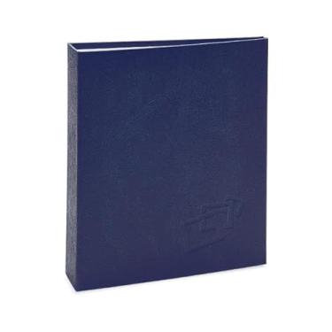 Imagem de Álbum de fotos Ical, encadernação tradicional, para 40 fotos 15x21cm - envelope plástico transparente - linha Cores - modelo azul-escuro texturizado - 167