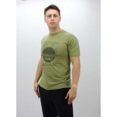Imagem de Camiseta Masculina Adulto Cia da Malha Paradise Cor:Verde Chimarrão;Tamanho:3G-Masculino
