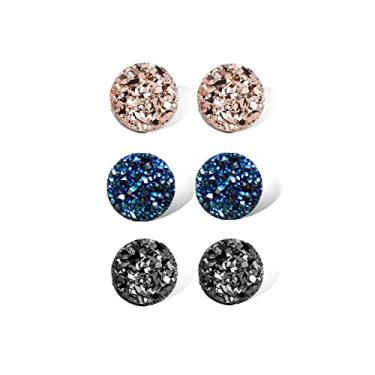 Imagem de Atheniz Magnetology Lymphvity Germânio Brincos Metiz Lymphvity Magnetherapy Brincos para Mulheres Homens, Brincos de Acupressão Sem Piercing Brinco Magnético Lymph Detox, 3Pairs-A, Cristal, Cristal