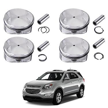 Imagem de cycwer Conjunto de 4 pistões e anéis de motor 12578324 para Regal Verano Equinox Terrain Impala Lacrosse Cobalt Malibu G6 Aura 2.4L