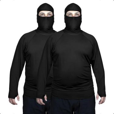 Imagem de 02 Camisa Motociclista Plus Size Proteção Uv+50 Segunda Pele-Masculino