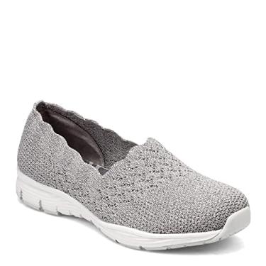 Imagem de Skechers Seager – Stat – Gola recortada, sem cadarço – Ajuste clássico, Carvão/Cinza, 36