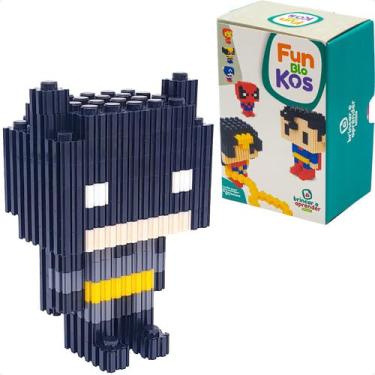 Imagem de Blocos de Montar Batman 202 Peças Brinquedo Personagem Grande 3D Diversão e Criatividade Diversão