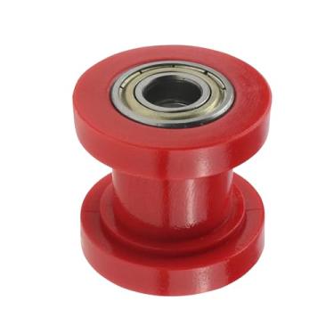 Imagem de PRO BAT Rolo tensor de polia de 10 mm para bicicleta Pitster Pit Dirt Bike Pitster Pit 125 XR125 CRF50 KLX110 Pitster Pit Dirt Bike, vermelho