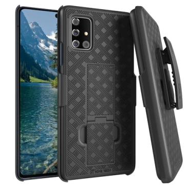 Imagem de Rome Tech Capa coldre com clipe de cinto para Samsung Galaxy A51 5G [não para A51] Combo de coldre fino e resistente - Capa resistente para celular com suporte compatível com Galaxy A51 5G - Preta