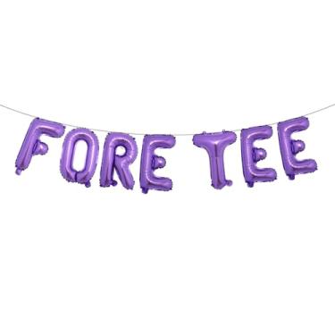 Imagem de Golf Themed 40th Birthday Party Decorations for Men Foretee Balloon Birthday Party Decorations Golf Theme Party Supplies Sports Theme Party Big Golf Ball Balloons (FORE TEE Purple)