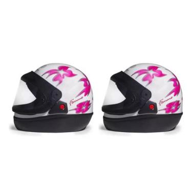 Imagem de Capacete Feminino San Marino Branco Femme 2 Unidades, Branco, 56/60