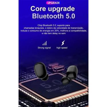 Imagem de Fone De Ouvido Sem Fio Original A Via Bluetooth A6S Pro Preto Pequeno 