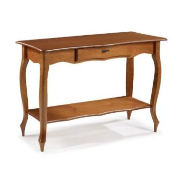 Imagem de Aparador para Sala em Madeira Maciça Pés Luis XV com Gaveta e Pratelei