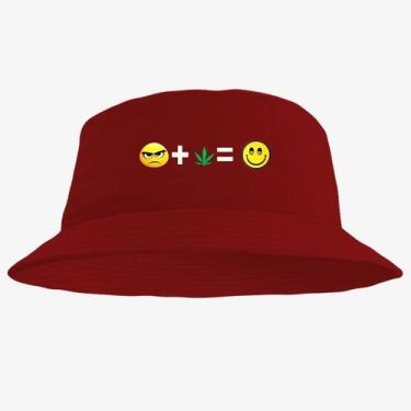 Imagem de Chapéu Bucket Hat Estampado Emoji - MP Moda Masculina, Único, Vermelho