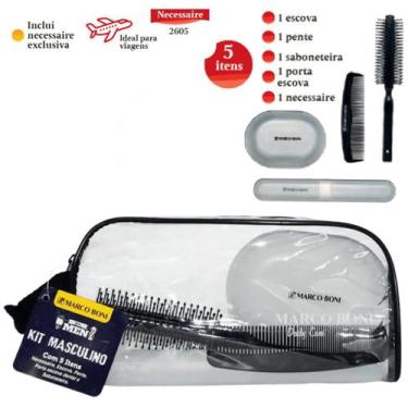 Imagem de Kit Viagem Masculino Marco Boni 5 itens Necessaire Exclusiva