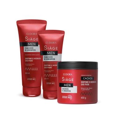 Imagem de Combo Siàge Men: Condicionador Cachos e Crespos 200ml + Shampoo Cachos