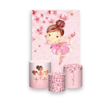 Imagem de Painel De Festa Vertical 1,50 x 2,20 + Trio De Capas Cilindro - Bailar