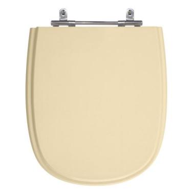 Imagem de Assento Sanitário Sabatini Rosa Salmão Tampa para Vaso Icasa de Madeir