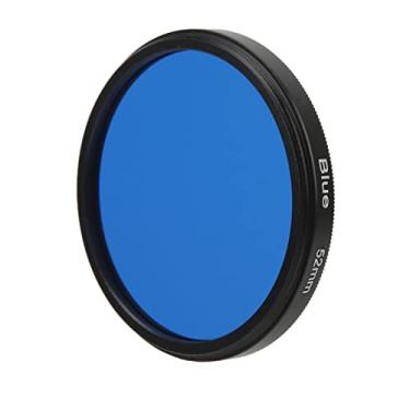 Imagem de Filtro de Lente de Câmera, Moagem de Alta Definição Filtro de Lente de Câmera de 52 Mm à Prova d'água de Baixa Reflexão Ultra Alta Definição Com Caixa de Armazenamento para Câmeras Digitais (Azul)