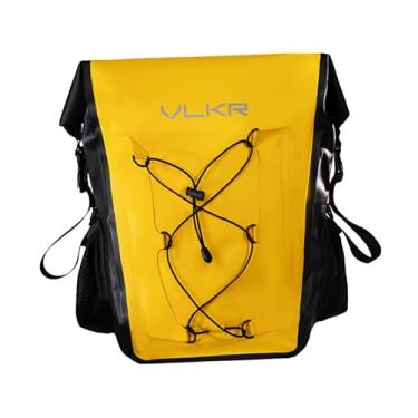 Imagem de UGPLM Bolsa para alforje de bicicleta Bolsa para selim de bicicleta Bolsa para assento traseiro Bolsa de carga Mochila para bagageiro traseiro de bicicleta, Amarelo