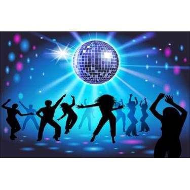 Imagem de Painel de Lona Disco Luzes Dança Neon Balada Noturna - Fabrika de Fest