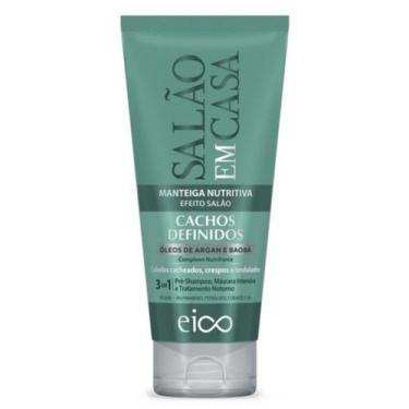 Imagem de Eico Óleo Creme Tratamento Salão Em Casa Manteiga Cachos Definidos 180