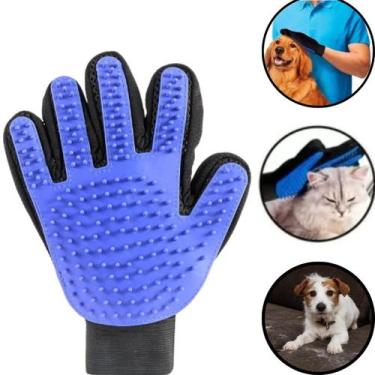 Imagem de Escova Luva Tira Pelos Pets Cães E Gatos Prática Macia - AL