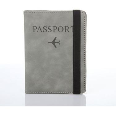 Imagem de Porta Passaporte Carteira Documentos Cartões Impermeável - Clink, Cinz