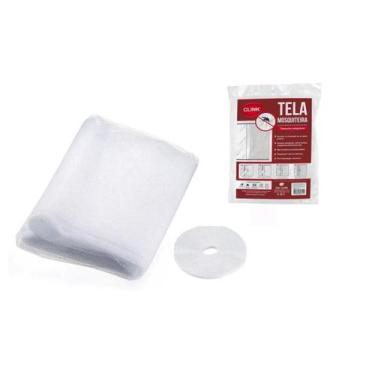 Imagem de Tela Rede Mosqueteiro Com tiras autocolantes Para Janela 130x150cm - C