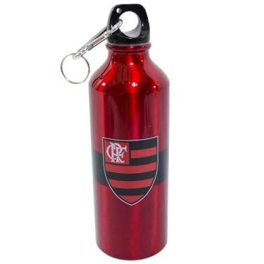 Imagem de Garrafa Aluminio Com Prendedor 500ml - Flamengo - Mileno