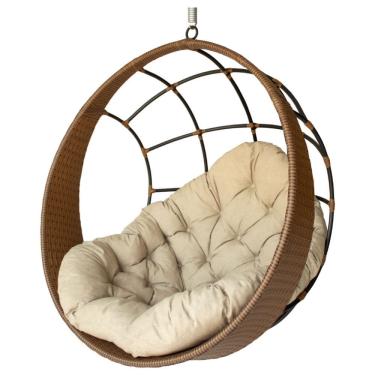 Imagem de Cadeira Balanço Ninho Suspenso de Fibra com Almofada Impermeável