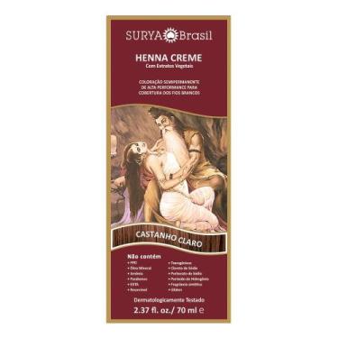 Imagem de Henna Creme Surya Brasil Castanho Claro Kit
