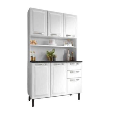 Imagem de Kit de Cozinha Pratika 105 6 Portas 2 Gavetas - Itatiaia, Branco