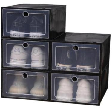 Imagem de Caixas organizadora guardar sapato tênis sapateira dobrável  - loja do
