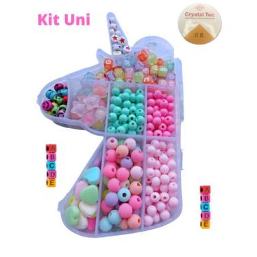 Imagem de Kit Miçanga Infantil completo Para Pulseira e acessórios Animais Fantá