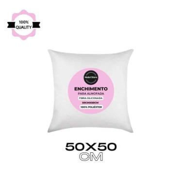 Imagem de Enchimento Refil 50X50 Almofada Fibra Silicone Para Capas de 45x45cm M
