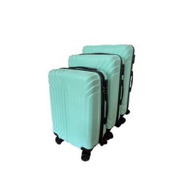 Imagem de Kit 3  Malas de Viagem de Bordo ABS Tamanhos P M e G Rodas Duplas 360 