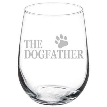 Imagem de Taça de vinho Cálice The Dogfather Dog Dad Funny (500 ml)