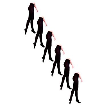 Imagem de Kit com 6 Meias Calças Fio 80 Lã Acrílica Loba 5805-001 - LUPO, M