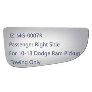 Imagem de JZSUPER Vidro retrovisor de reboque para Dodge Ram 1500 2500 3500 4000 4500 5500 700 Pickup Truck Convex de substituiçãoJZSUPER Passenger Right Side JZ-MG2-0007R