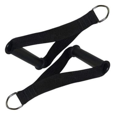 Imagem de Manopla Fita Puxador Cross Over Pulley Tríceps Academia Par - FamaFit