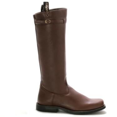 Imagem de Bota Campeira Gaucha Anatomic Comfort Gel Flex Couro Sola Borracha Costurada (42)