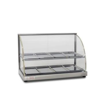 Imagem de Estufa W Dupla Curva Vitrine Para Salgados 8 Bandejas Titã, 110V